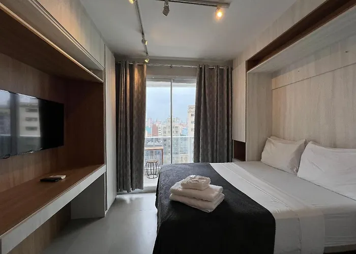Mh 21214 - Perfeito Studio Ac/Wi-Fi/Cama Queen